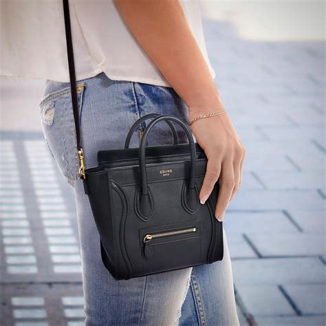 celine nano black bag|Celine nano luggage bag.